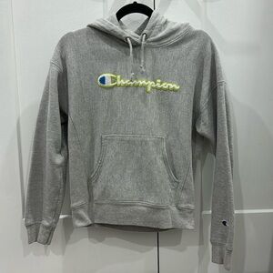 Champion reverse weave grey hoodie - size medium